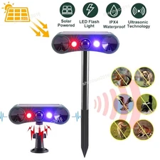 Outdoor Solar Wireless Motion Sensor Alarm 13 Sound Detector 130db Loud Noise