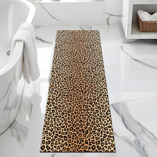 Leopard Bathroom Rugs 17x 47 Long Bath Rugs Cheetah Print Bathroom Decor Non S