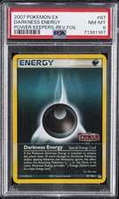 2007 POKEMON EX POWER KEEPERS #87 DARKNESS ENERGY-REVERSE FOIL PSA 8