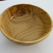 Bacon Wood Arts Studio Hand Turned Burl Wood Footed Bowl Signed Decorative