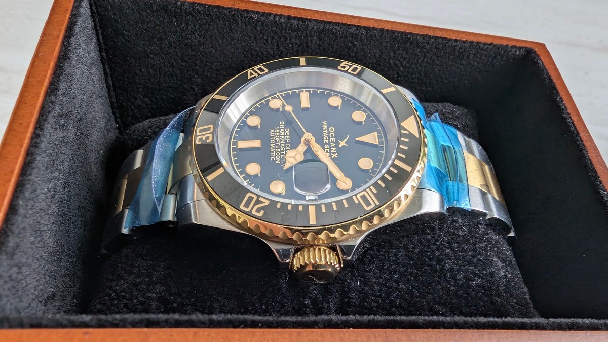 OceanX Sharkmaster-V2 Men's Diver Watch 40mm Two-Tone V2SMS531 | eBay
