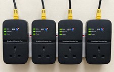 4 x BT Broadband Extender Flex 500 Passthrough Powerline Adapters + 4 x Ethernet