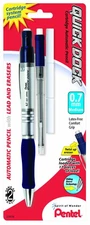 Pentel Quick Dock Automatic Pencil with Refill Cassette and 3 Erasers, 0.7mm,...
