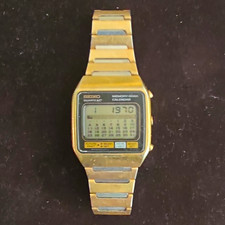 Seiko Memory-Bank Calendar Men's Quartz Watch Digital Alarm Day/Date (Working)