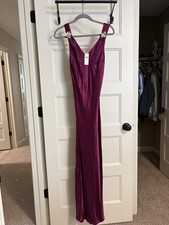 PENDING SALE -Anthropologie Women's XS Purple Satin V-Neck Sleeveless