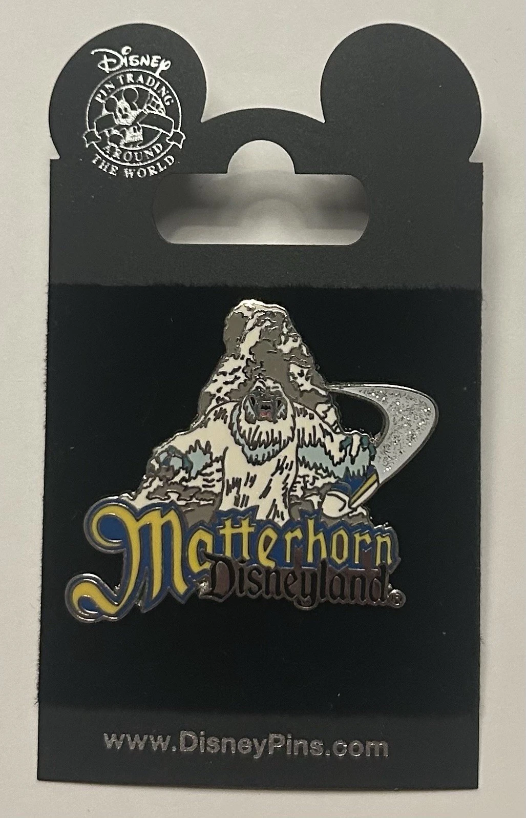 Disneyland - Matterhorn Bobsleds Attraction Abominable Snowman Yeti Pin ON CARD
