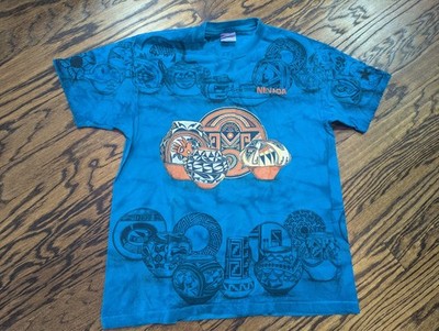 Vintage Nevada Aztec Blue T SHIRT (Large) Pottery Art Las Vegas 90s