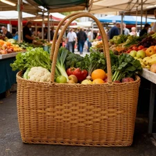 Handwoven Basket Versatile Simple Organizing Daily Necessities Flower Basket