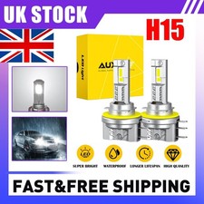 AUXITO 2x H15 LED Headlight Bulb Kit High/Lo Beam DRL Light White Canbus 6500K