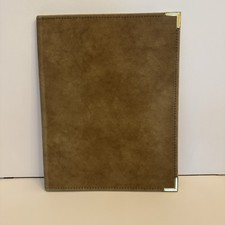 Vintage Hazel Suede Leather Folio Folder Portfolio 9 3/4  X 14 1/2  Brown USA