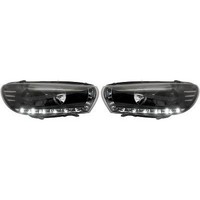 Scheinwerfer Passend FüR Set VW Scirocco Baujahr 08-14 Klarglas/Schwarz