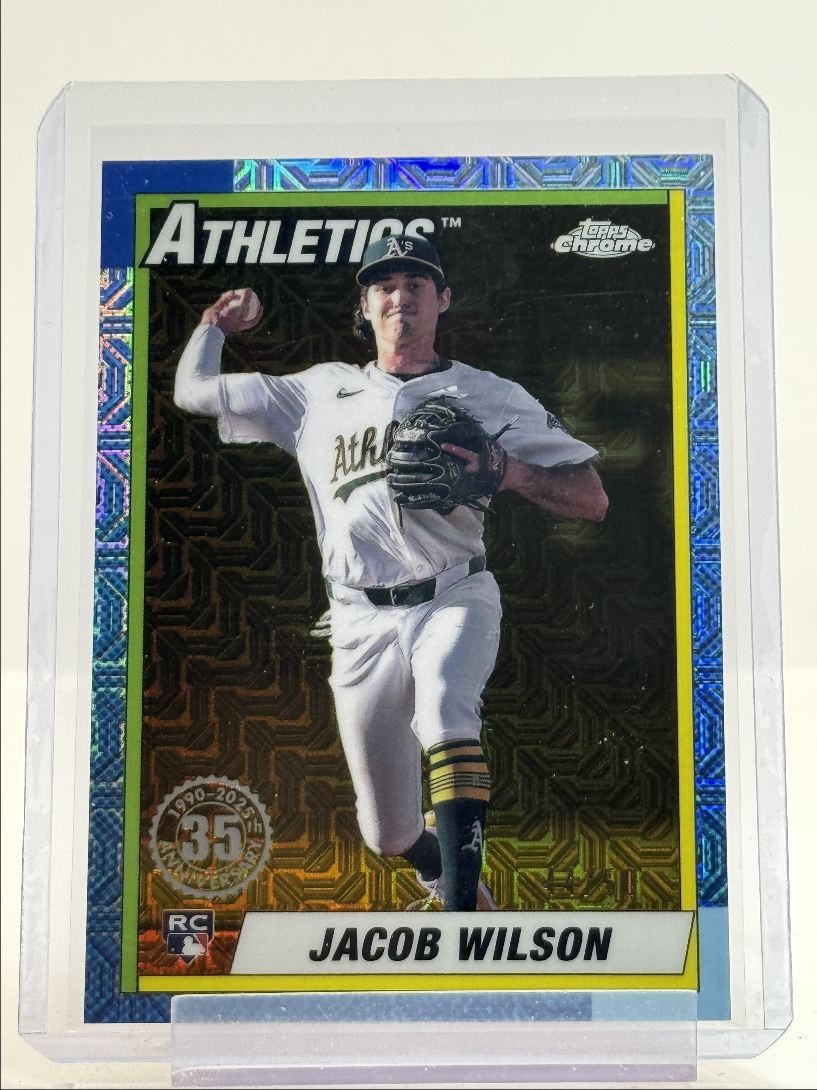 JACOB WILSON 2025 TOPPS CHROME SERIES ONE 1990 TOPPS ROOKIE GOLD RC /50 Q4115