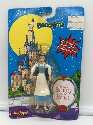 Bend-Em Beauty And The Beast Belle JusToys 90s NIP Walt Disney Co 5.5'' VINTAGE