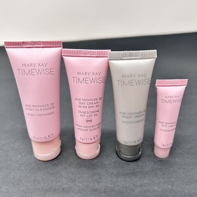 EXP Mary Kay TimeWise 3D On The Go Miracle 4pc Set COMBO OILY SKIN Travel Size
