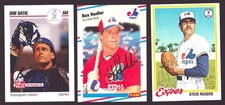 STEVE ROGERS 1978 TOPPS REX HUDLER ROB NATAL AUTOGRAPH SIGNED EXPOS LOT OF 3