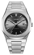 Image of D1 Milano Automatico Classic (41.5mm) Black Sunray Dial / Stainless Steel