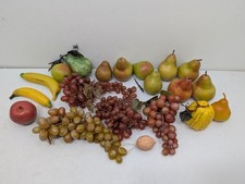 Lot of Realistic Vintage Fake Faux Fruits Food Home Prop Pears Grapes Apples