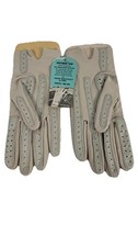 Vintage Aris Isotoner 500 Gloves Womens One Size Leather Driving Gloves Tan NEW