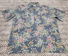 Vintage Reyn Spooner Pullover Hawaiian Shirt Floral Men Size XXL Reverse Print