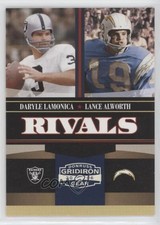 2006 Donruss Gridiron Gear Rivals Silver Daryle Lamonica Lance Alworth HOF 2u3
