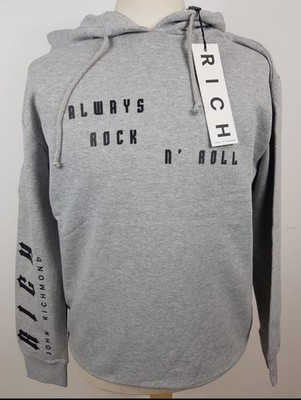 John Richmond ELBA Herren Hoodie, Always Rock N' ROLL,, WARRIOR, SCORPION, NEU