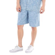 Versace Barocco Pattern Chambray Shorts - Image 2 of 4