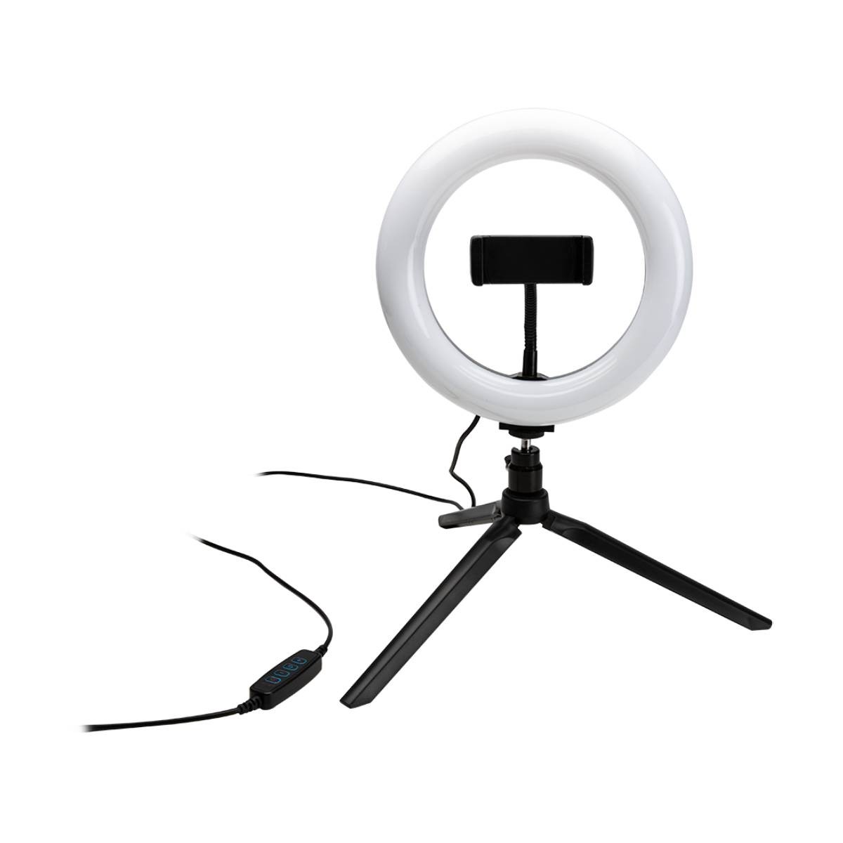 Anneau lumineux 20 cm avec grand trépied 1,6 m pour un éclairage sans ombre