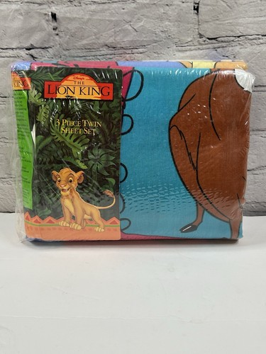 The Lion King 90s Vintage 3 Piece Twin Sheet Set New In Packaging Vintage Disney - Picture 2 of 8