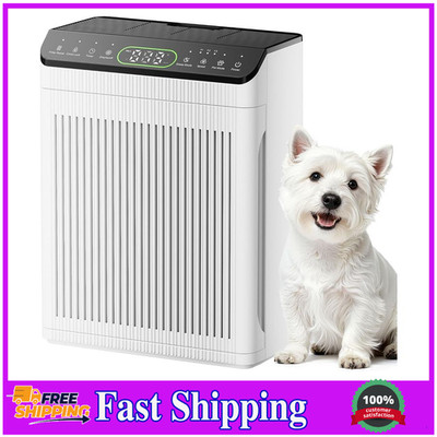 EVALIT Air Purifier 2200sqft Large Room PM2.5 Display Washable Filter