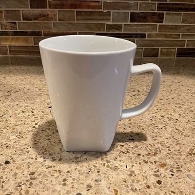 Better Homes & Gardens Stoneware White Coffee/Tea Mug, Square Bottom/Round Top 