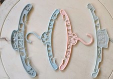 4 Vintage Baby Hangers Bambi Squirrel Blue  Pink Plastic Child's 1950s World Co