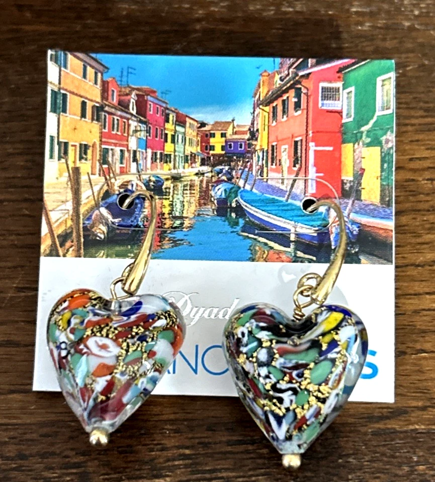 Boucles D'oreilles Vintage Berlingot En Verre De Murano – Années 60/70 – Clips