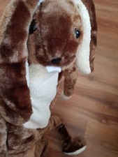 Hase Kaninchen Handpuppe Kuschel Tier Olifu Puppe braun Beige Creme Puppe Plüsch