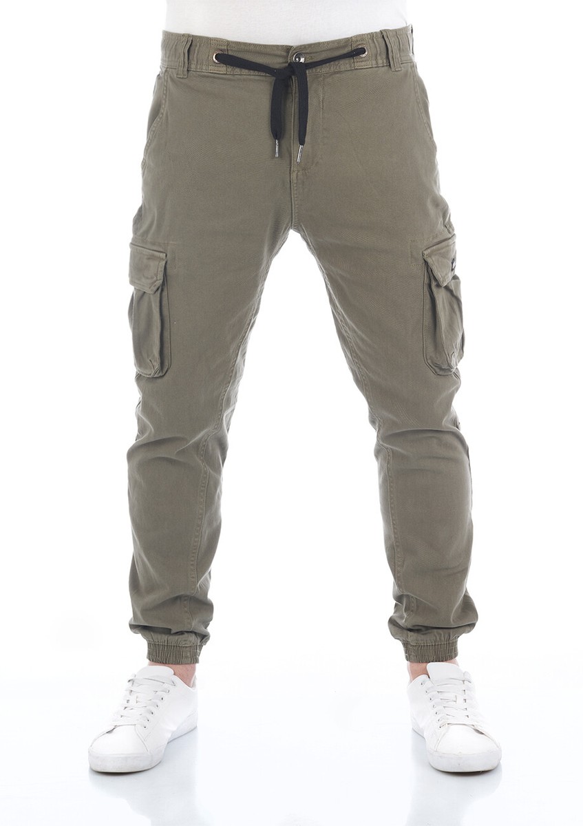Abercrombie & Fitch - Pantaloni Cargo Elasticizzati In Tela Ampi Marroni - Foto 4