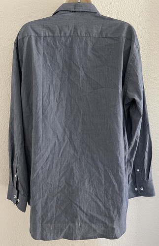 Lucky Brand Shirt Blue Chambray Button Down Slim Fit 16-16.5 L - Picture 3 of 5