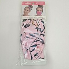 SCUNCI 34400 1 PIECE 2-IN-1 HEADWRAP MASK PINK FLORAL