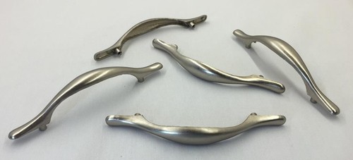 Distressed Nickel Finish Arch Bow Cabinet Drawer Door Pulls Handles 3-3/4" Qty20 - Picture 2 of 10