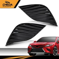 Front Bumper Fog Light Covers Bezel Pair Fit For 2018-2020 Toyota Camry SE XSE