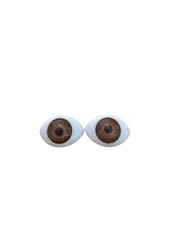 14mm Acrylic Stationary Doll Eyes Brown