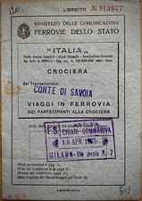 Flotte Siebenfach Cosulich-Transatlantico Graf Von Savoia-Libretto Numbered
