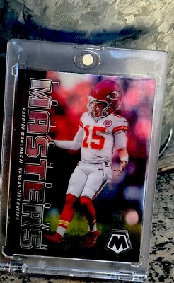 PATRICK MAHOMES CARD SILVER CHROME FOIL AUTHENTIC KC CHIEFS JERSEY #15 PANINI