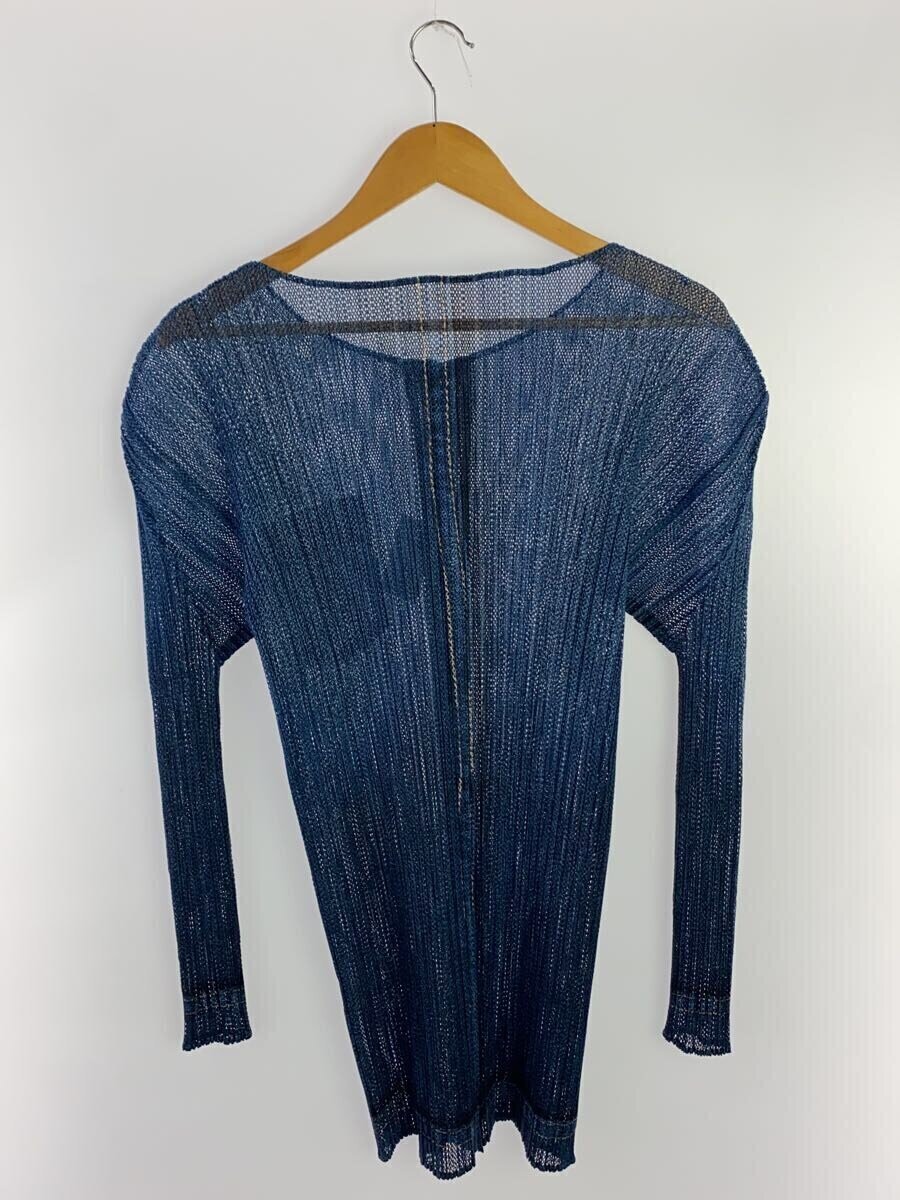 PLEATS PLEASE ISSEY MIYAKE◆カーディガン(薄手)/4/ポリエステル/NVY/PP12-JO545 PLEATS PLEASE ISSEY MIYAKE ◇ Cardigan (thin) / 4