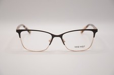 NINE WEST NW1089 RECTANGULAR EYEGLASS FRAMES 210 BLACK/GOLD 52-16-135 NEW