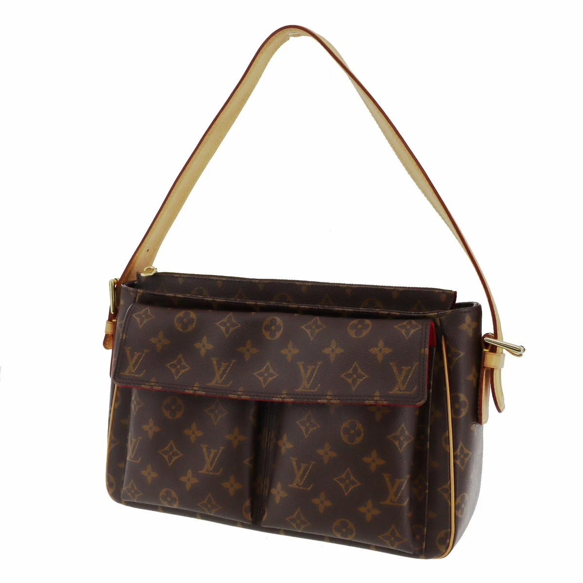 LOUIS VUITTON LV Viva Cite GM Used Shoulder Bag Monogram Leather M51163  #AH141 Y