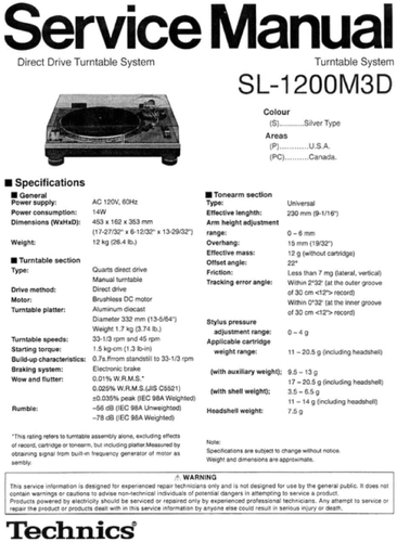 Technics SL-1210M3D Turntable - Bild 4 von 5