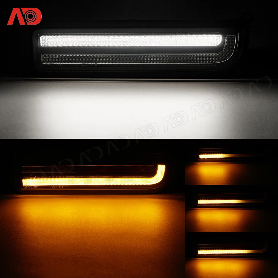 Para 1997-2001 Jeep Cherokee XJ sequencial LED canto dianteiro luz de seta DRL - Imagem 2 de 4