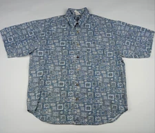 MAHALO Hawaiian Shirt Button Up Tropical Aloha Made In U.S.A. Men's Size XL