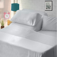 Premium 100 Egyptian Cotton Flex Top King Sheets for Sleep Number Beds - White