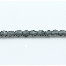 Montana Blue Transparent - 50 3mm Faceted Round Fire Polish Czech Glass Beads