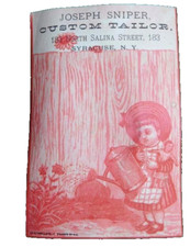 1870s-80s Joseph Sniper Custom Tailor Kids Doll #2 Victorian Trade Card F35